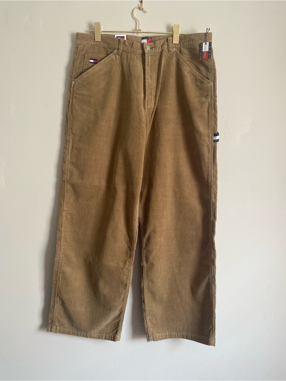 Tommy Hilfiger Corduroy Pants 16 Wide Leg Carpenter Baggy Retro Vintage 90's NWT